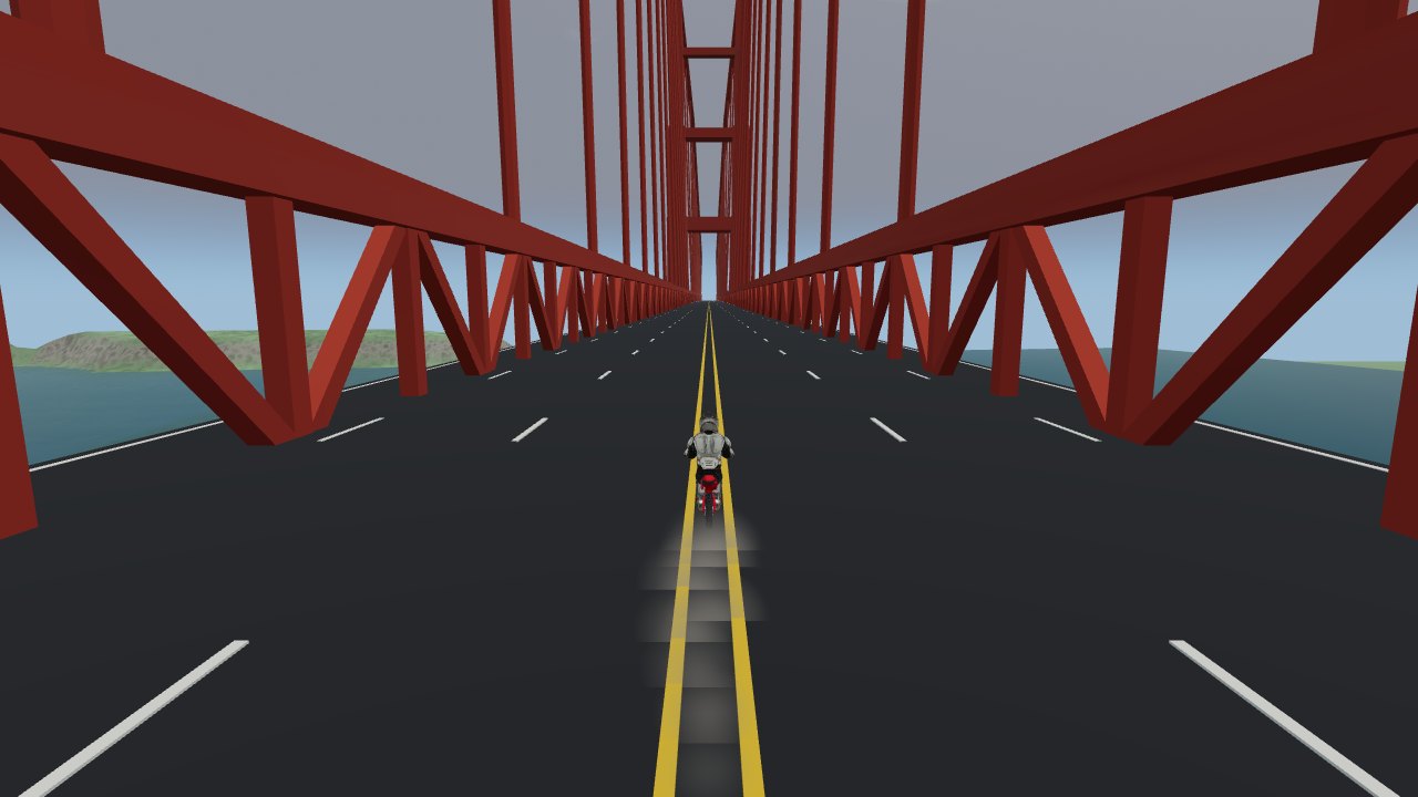 Riding across the Golden Gate Bridge